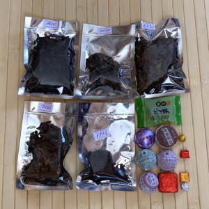 Подарочный набор пуэров и белого чая 16 шт в тканевом мешочке. Photo 2